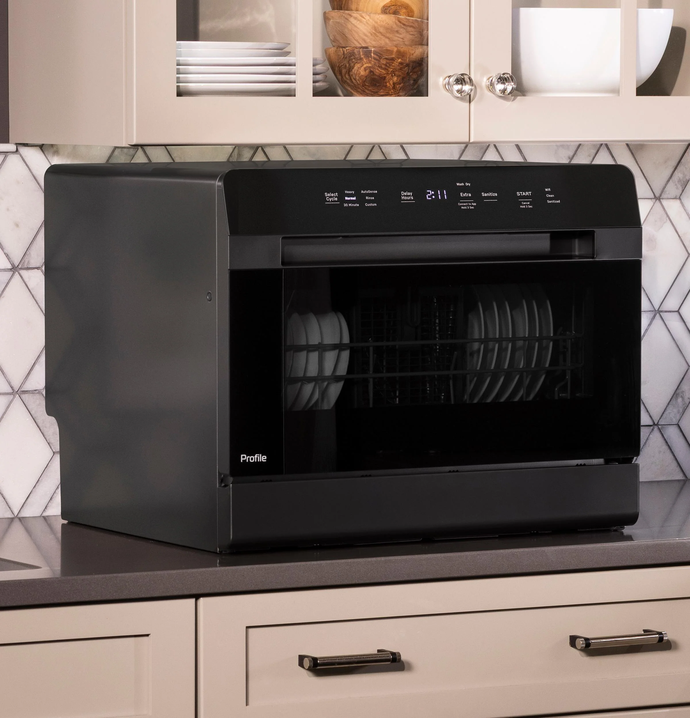 PZF560HGWBB GE Profile™ ENERGY STAR® Smart Compact Dishwasher for Countertop or Built-In - Image 12