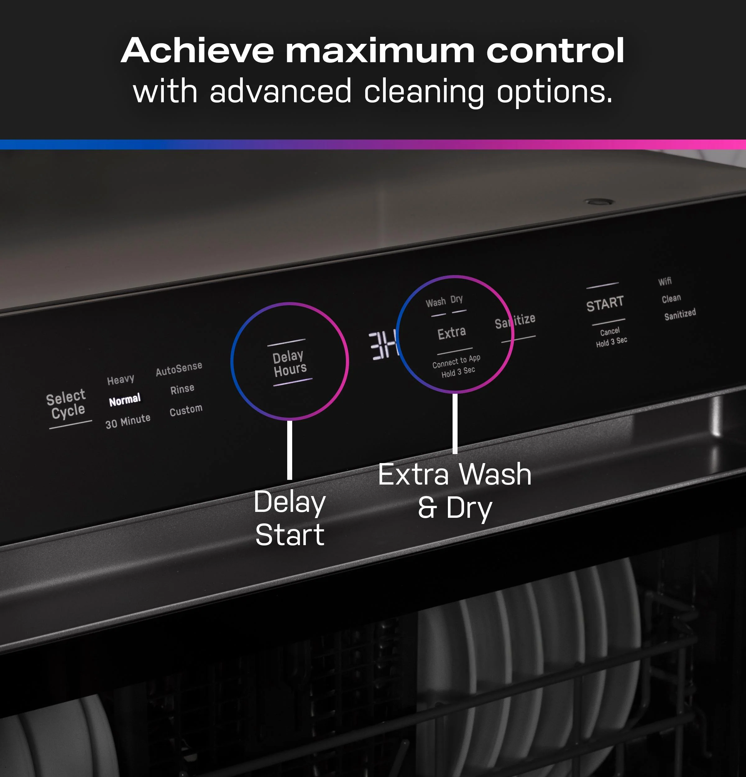 PZF560HGWBB GE Profile™ ENERGY STAR® Smart Compact Dishwasher for Countertop or Built-In - Image 13