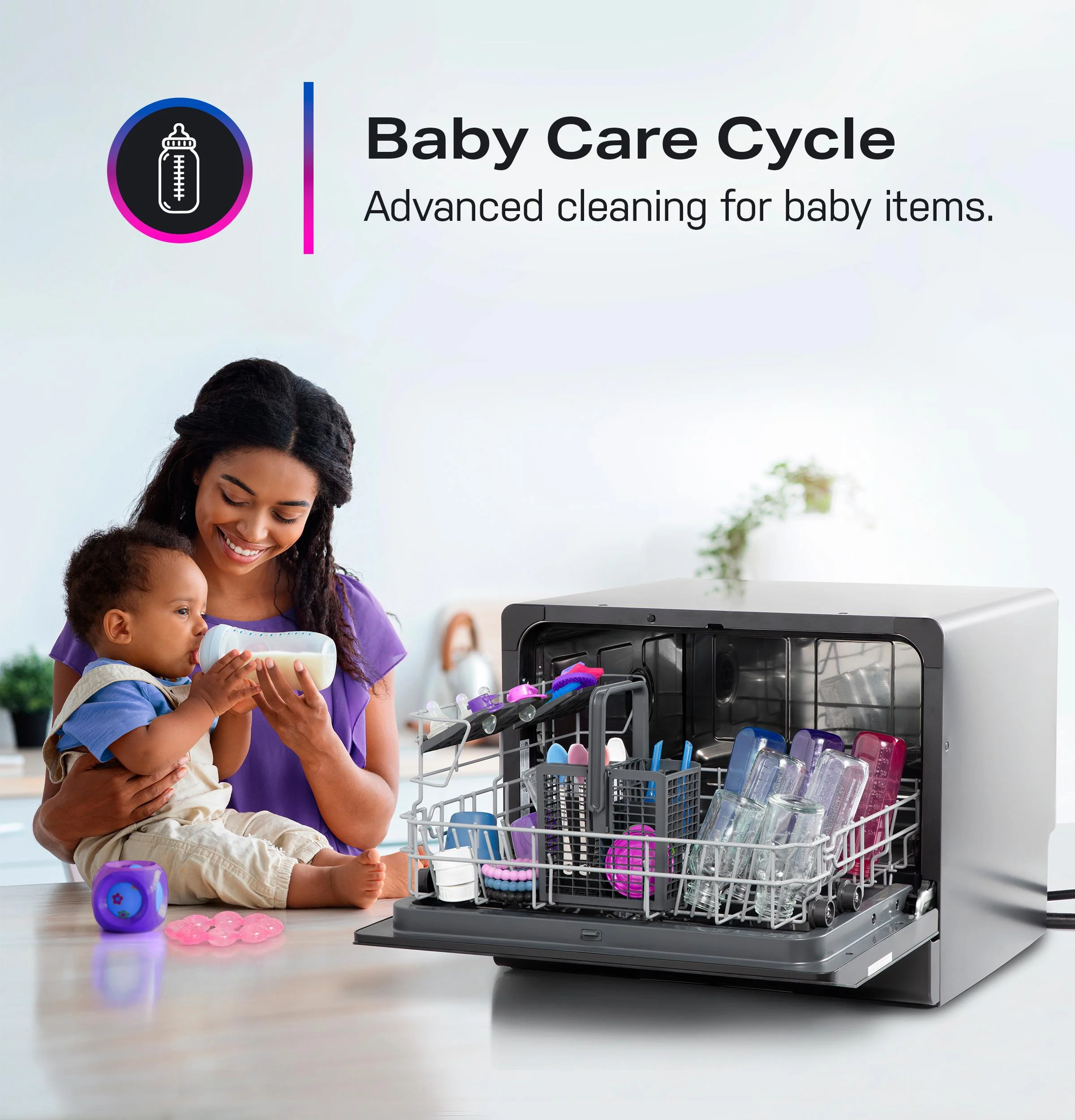 PZF560HGWBB GE Profile™ ENERGY STAR® Smart Compact Dishwasher for Countertop or Built-In - Image 15