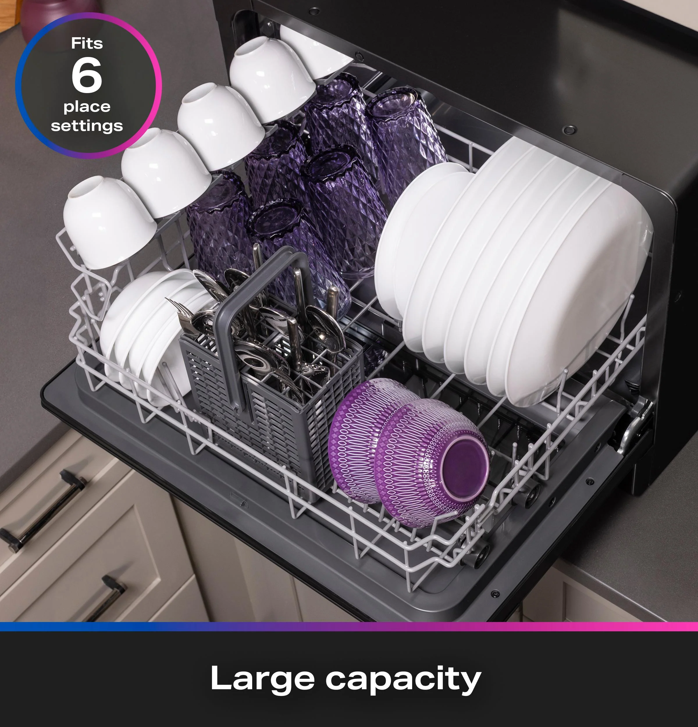 PZF560HGWBB GE Profile™ ENERGY STAR® Smart Compact Dishwasher for Countertop or Built-In - Image 19