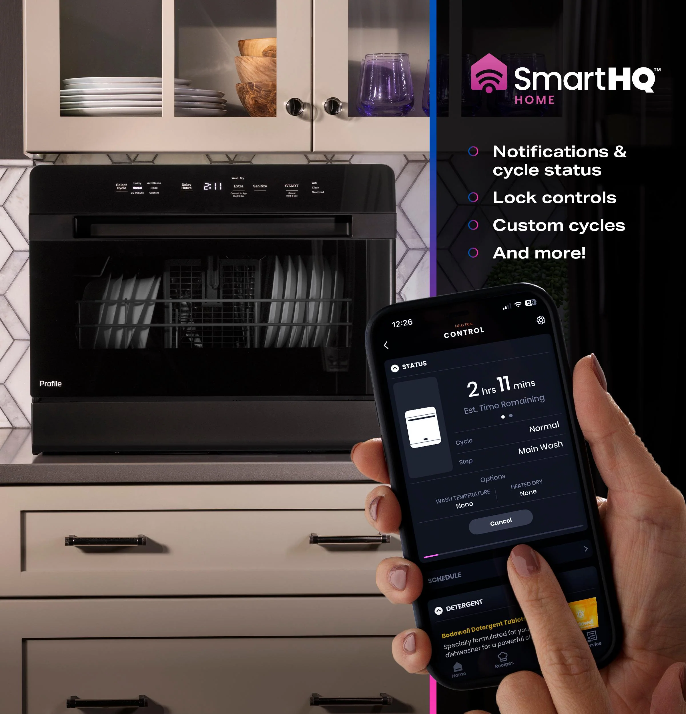 PZF560HGWBB GE Profile™ ENERGY STAR® Smart Compact Dishwasher for Countertop or Built-In - Image 24