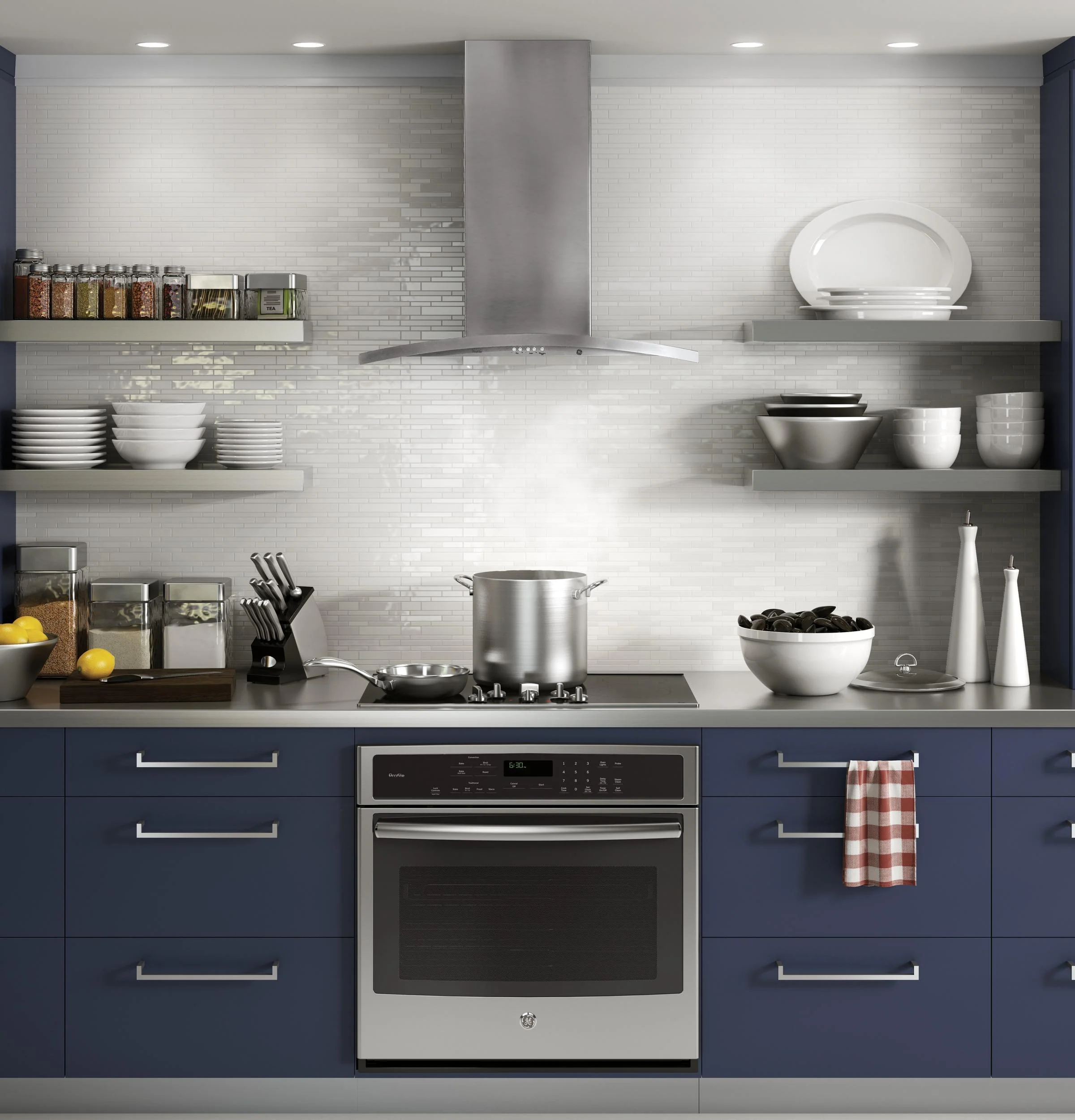 Ge Appliances UVW7301SWSS 30" Wall-Mount Chimney Hood - Image 2