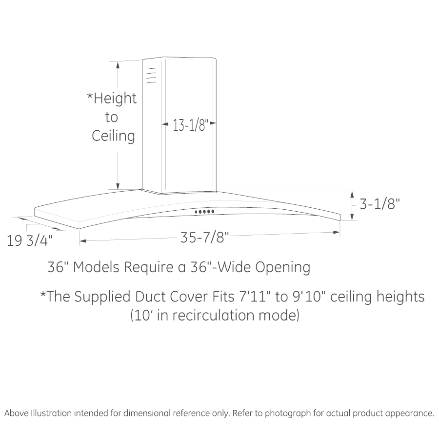 Ge Appliances UVW7361SWSS 36" Wall-Mount Chimney Hood - Image 5