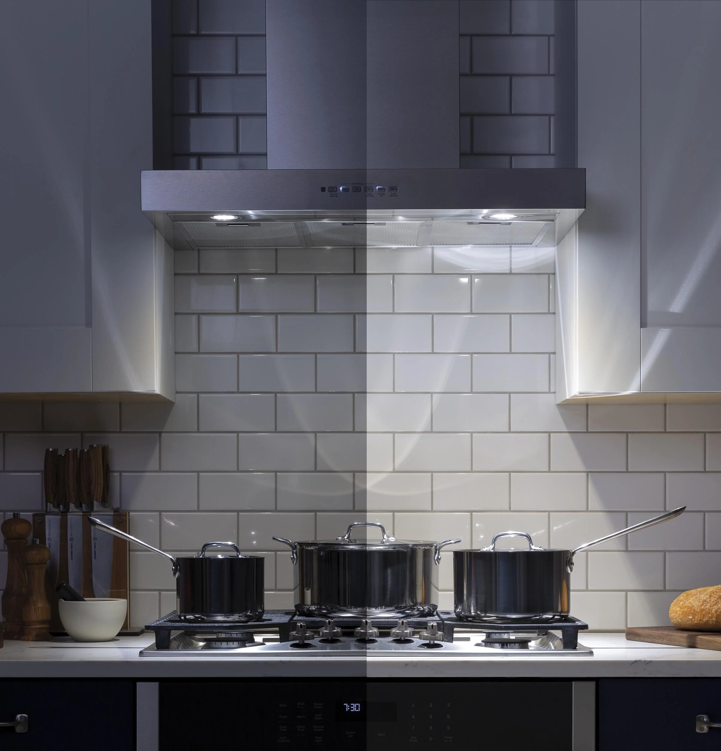 Ge Appliances UVW8301SLSS 30" Designer Wall Mount Hood w/ Dimmable LED Lighting - Image 6