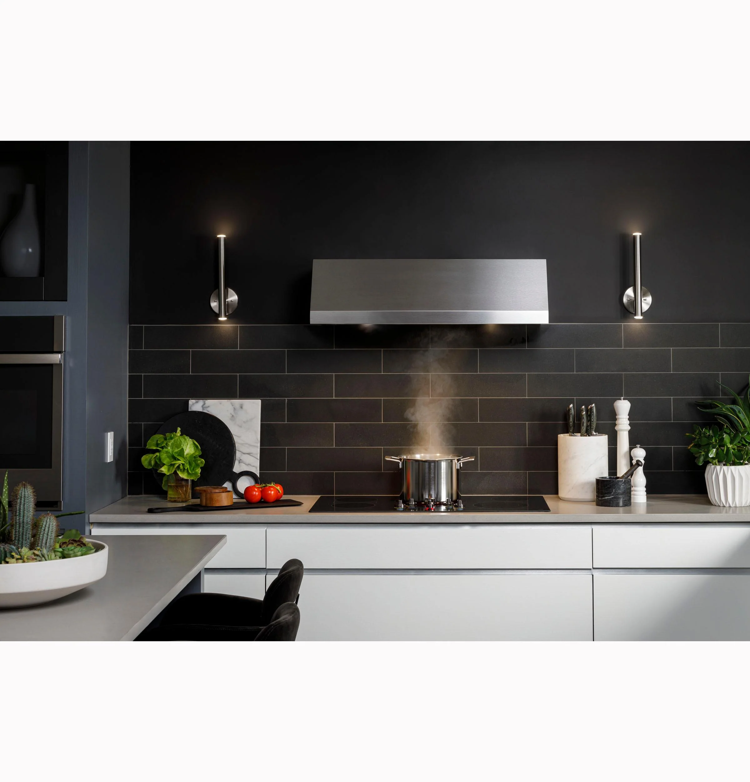Ge Appliances UVW8364SPSS 36" Designer Wall Mount Hood w/ Dimmable LED Lighting - Image 4