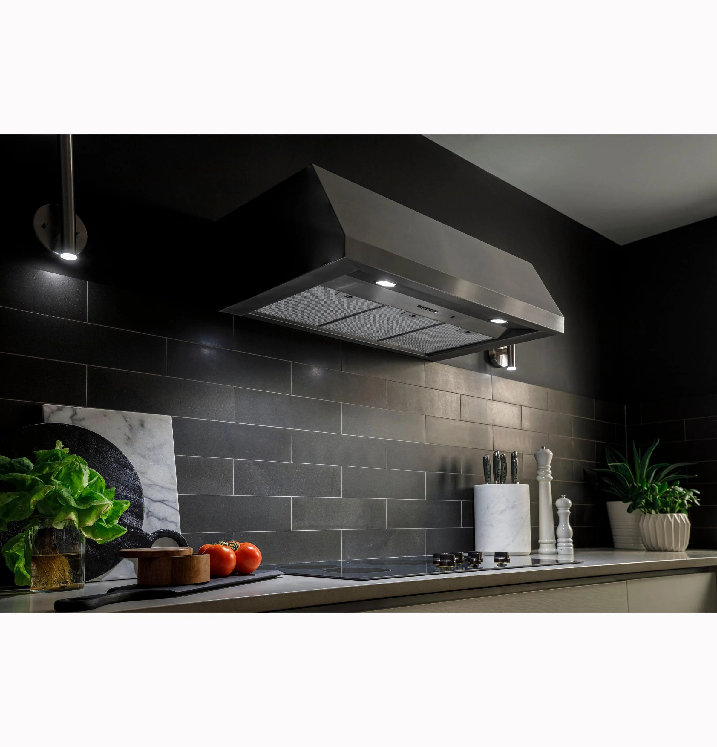 Ge Appliances UVW8364SPSS 36" Designer Wall Mount Hood w/ Dimmable LED Lighting - Image 6