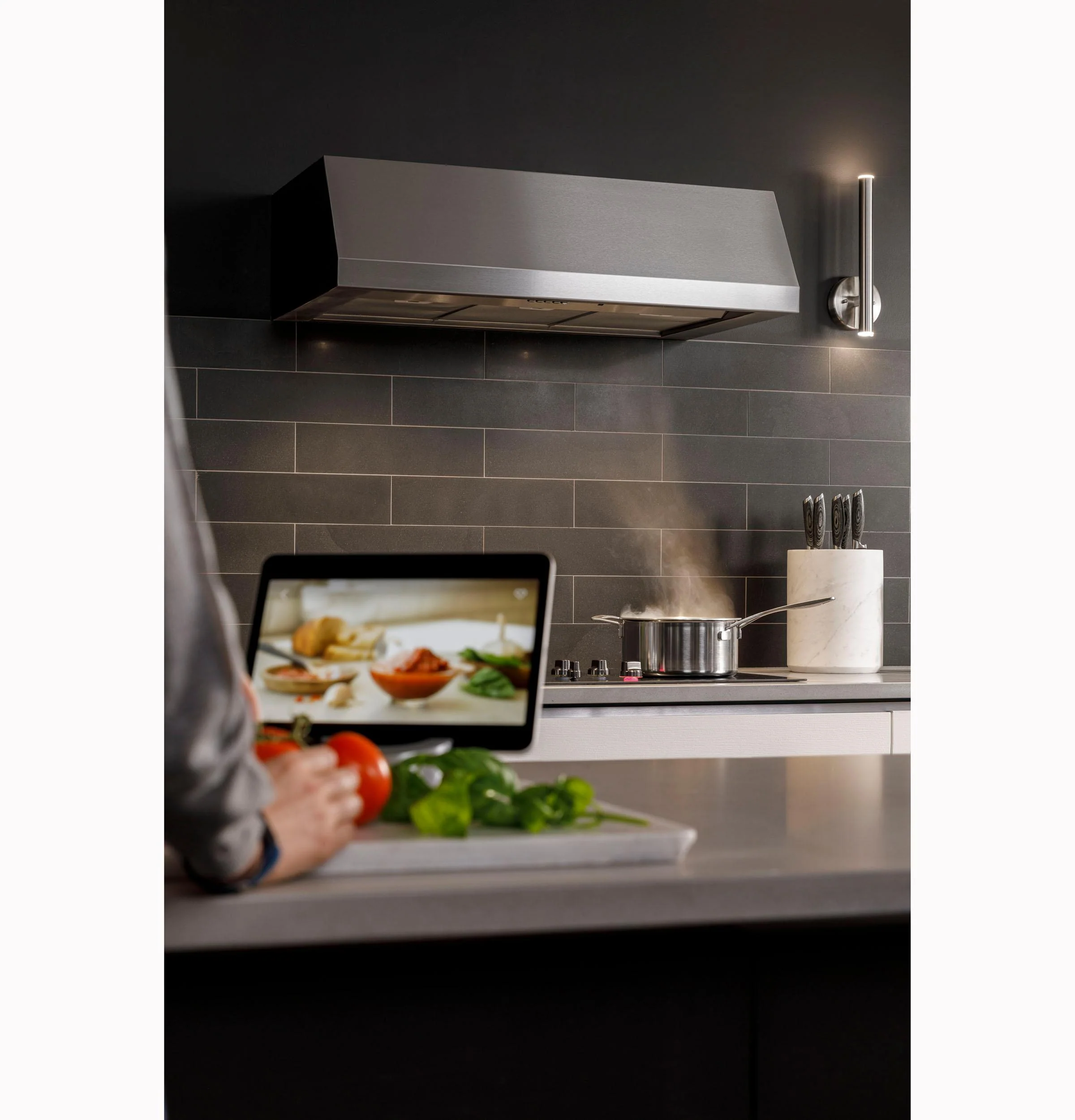 Ge Appliances UVW8364SPSS 36" Designer Wall Mount Hood w/ Dimmable LED Lighting - Image 8
