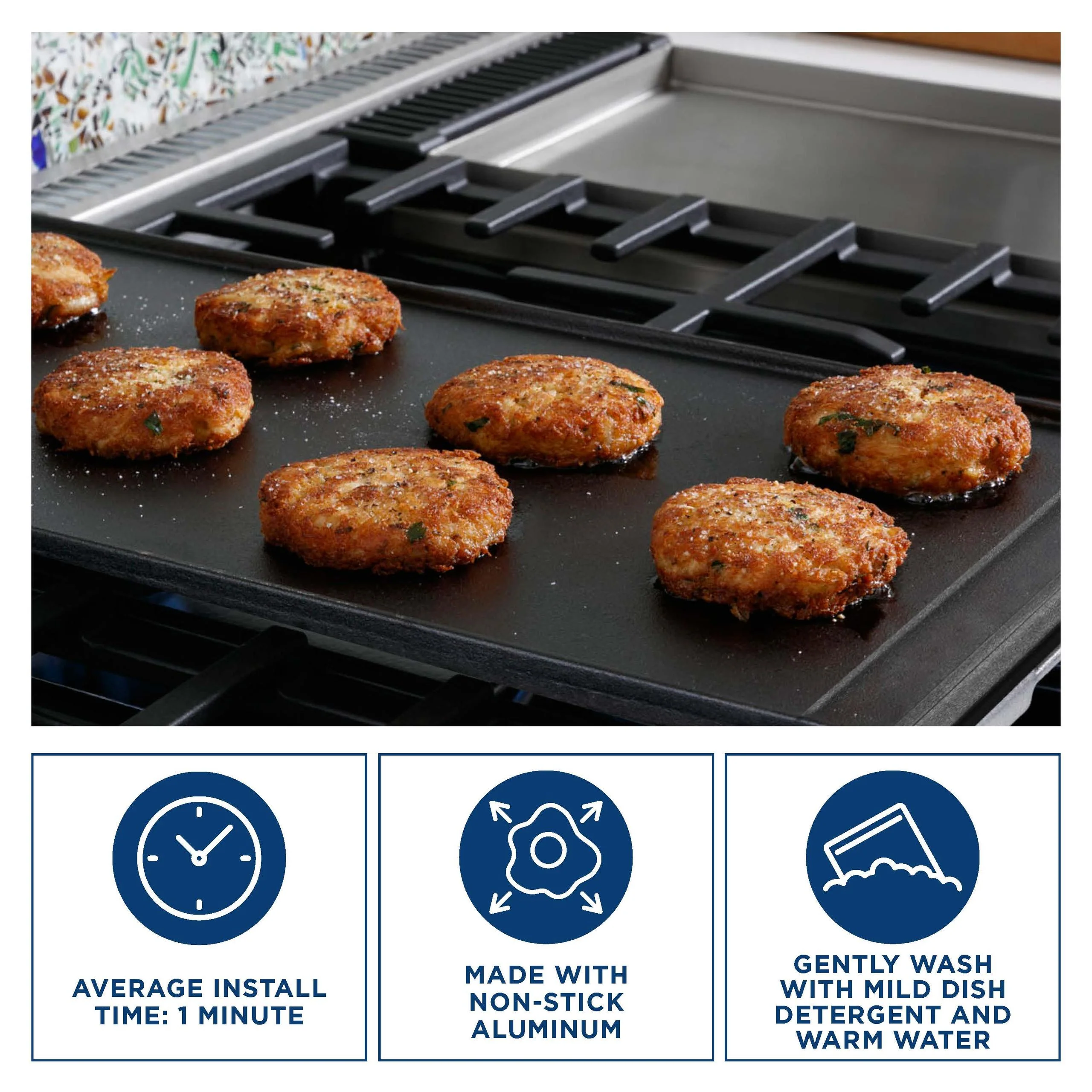 Ge Appliances WB31X24738 Non-Stick Aluminum Griddle - Image 4