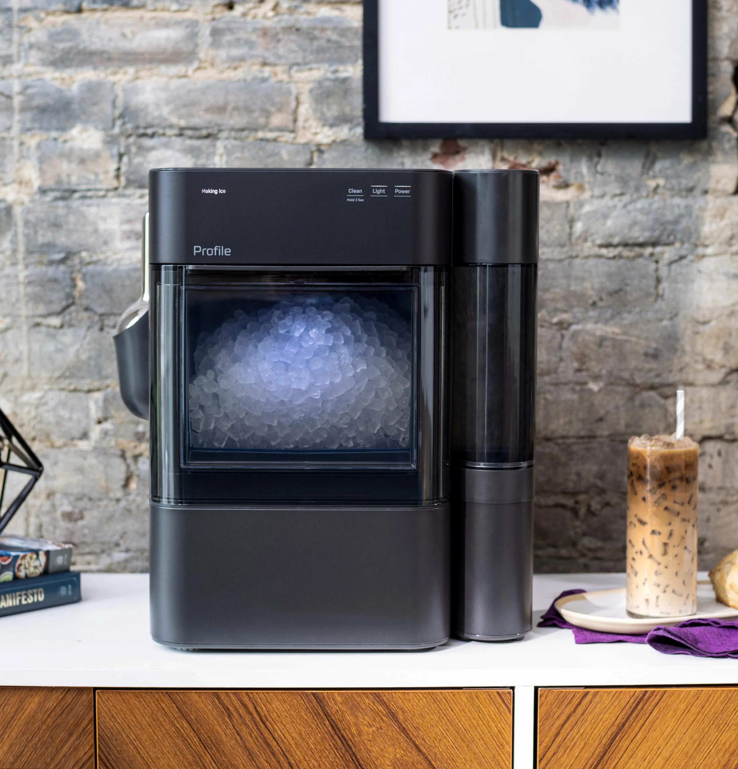 XPIO13SWBB GE Profile™ Opal™ 2.0 Ultra Nugget Ice Maker with Side Tank and Scale Inhibiting Filter - Image 4