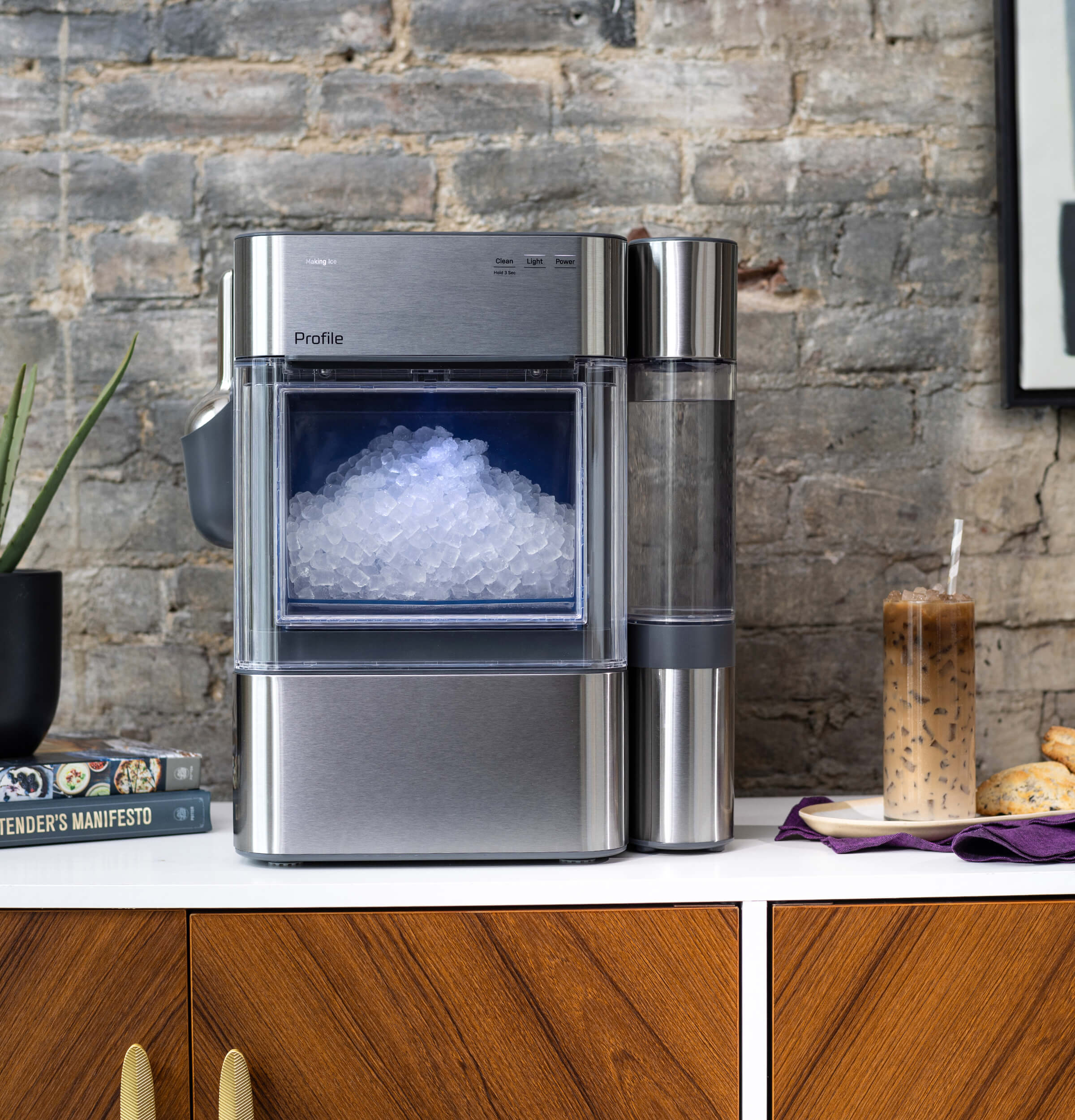 XPIO13SWSS GE Profile™ Opal™ 2.0 Ultra Nugget Ice Maker with Side Tank and Scale Inhibiting Filter - Image 3