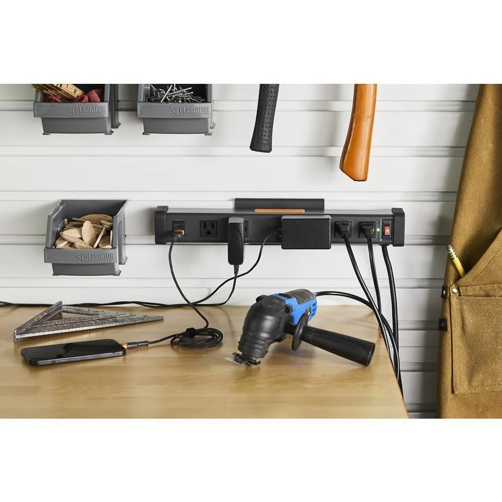 Gladiator GAWB06HWGW 6' Adjustable Height Hardwood Workbench - Image 10