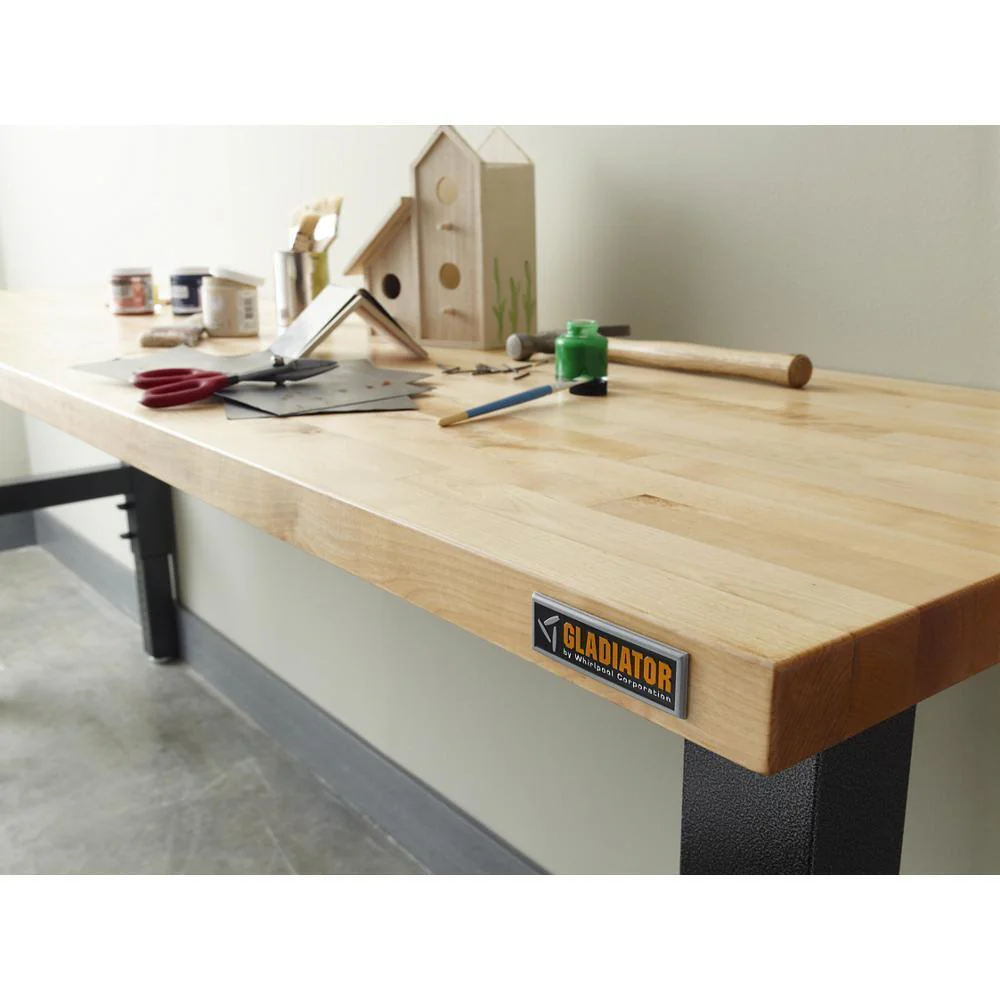 Gladiator GAWB08HWEG 8' Adjustable Height Hardwood Workbench - Image 14