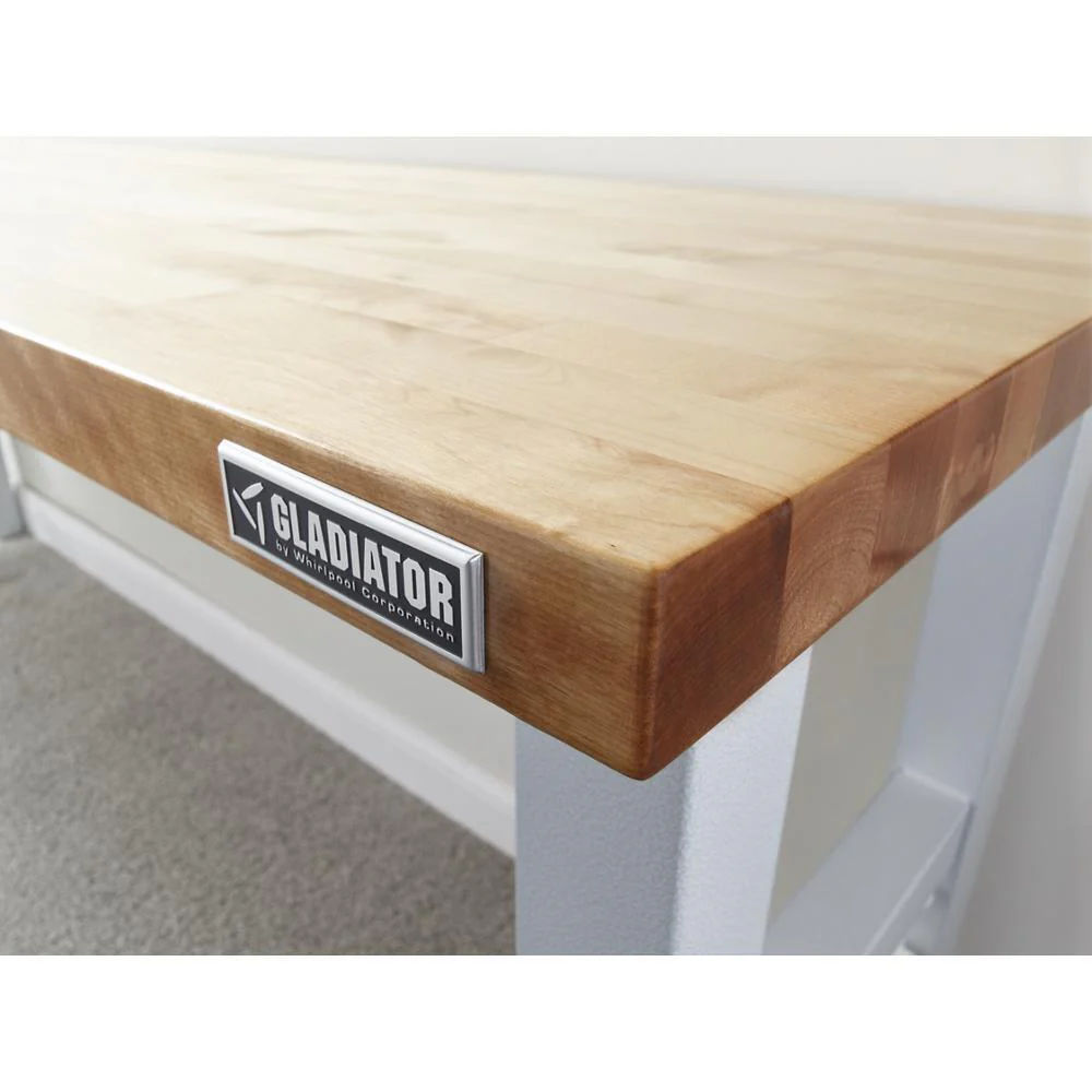Gladiator GAWB08HWGW 8' Adjustable Height Hardwood Workbench - Image 6