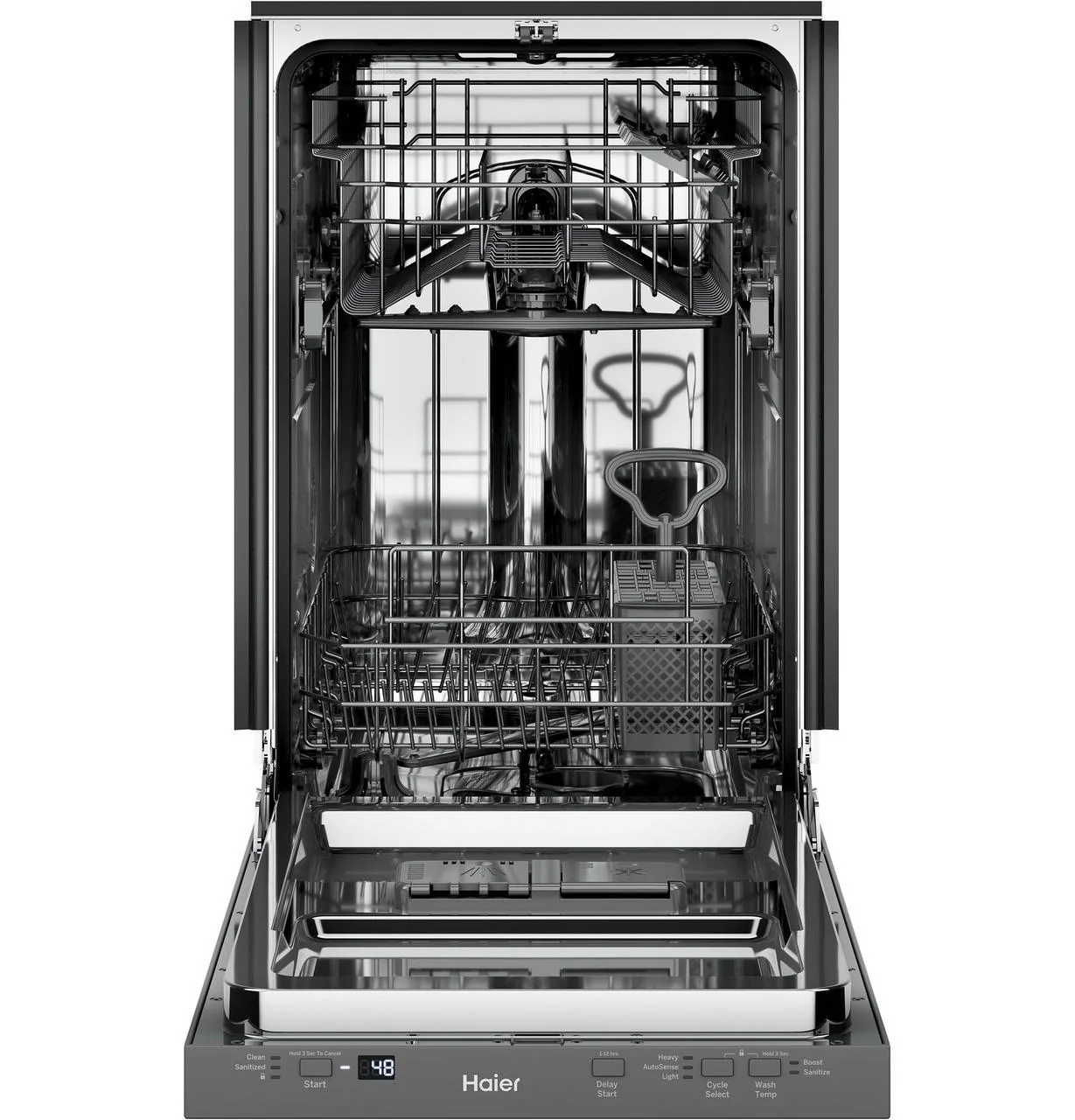 QDT125SSLSS Haier ENERGY STAR® 18" Stainless Steel Interior Dishwasher with Sanitize Cycle - Image 5