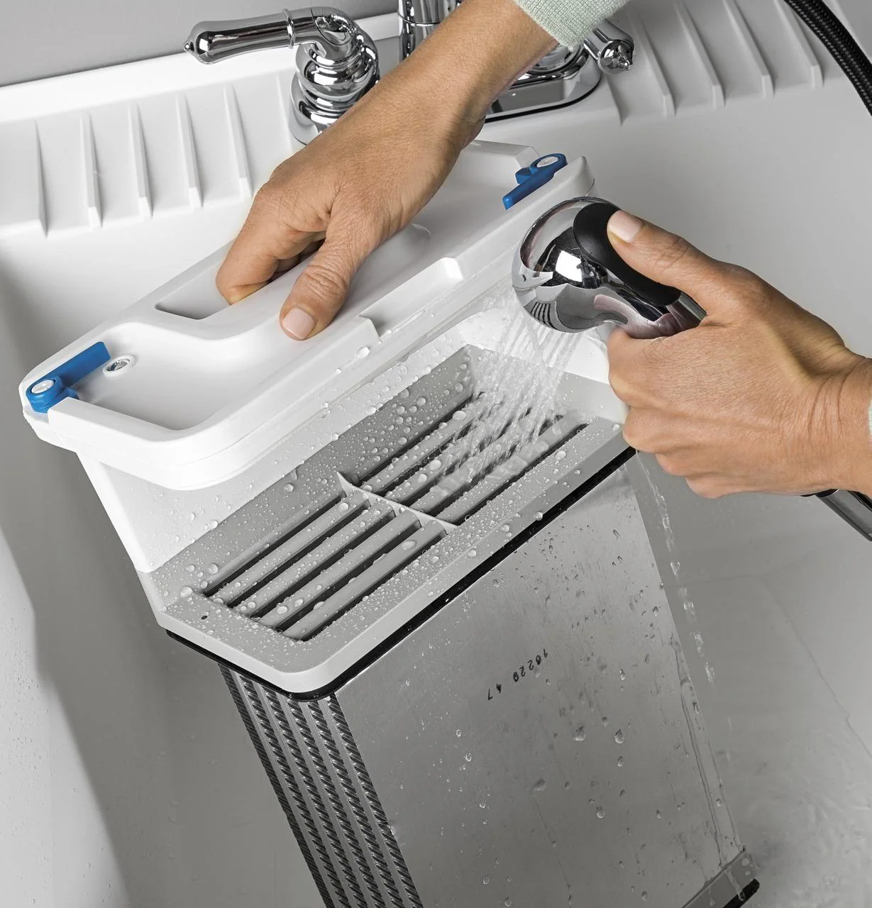 4.1 cu.ft. Capacity Smart 24" Ventless Condenser Frontload Electric Dryer with Stainless Steel Basket - Image 3