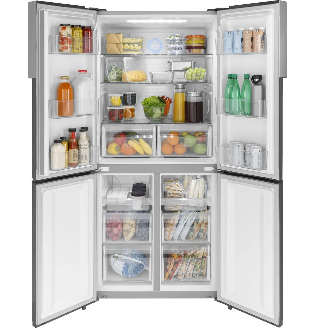 QHE16HYPFS Haier ENERGY STAR® 16.8 Cu. Ft. Quad Door Refrigerator - Image 7