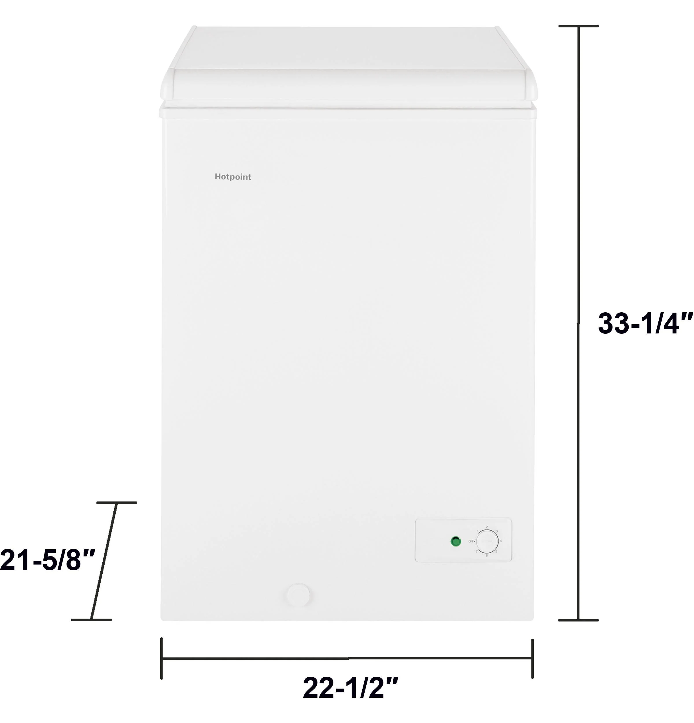 HCM4SMWW Hotpoint® 3.6 Cu. Ft. Manual Defrost Chest Freezer - Image 7