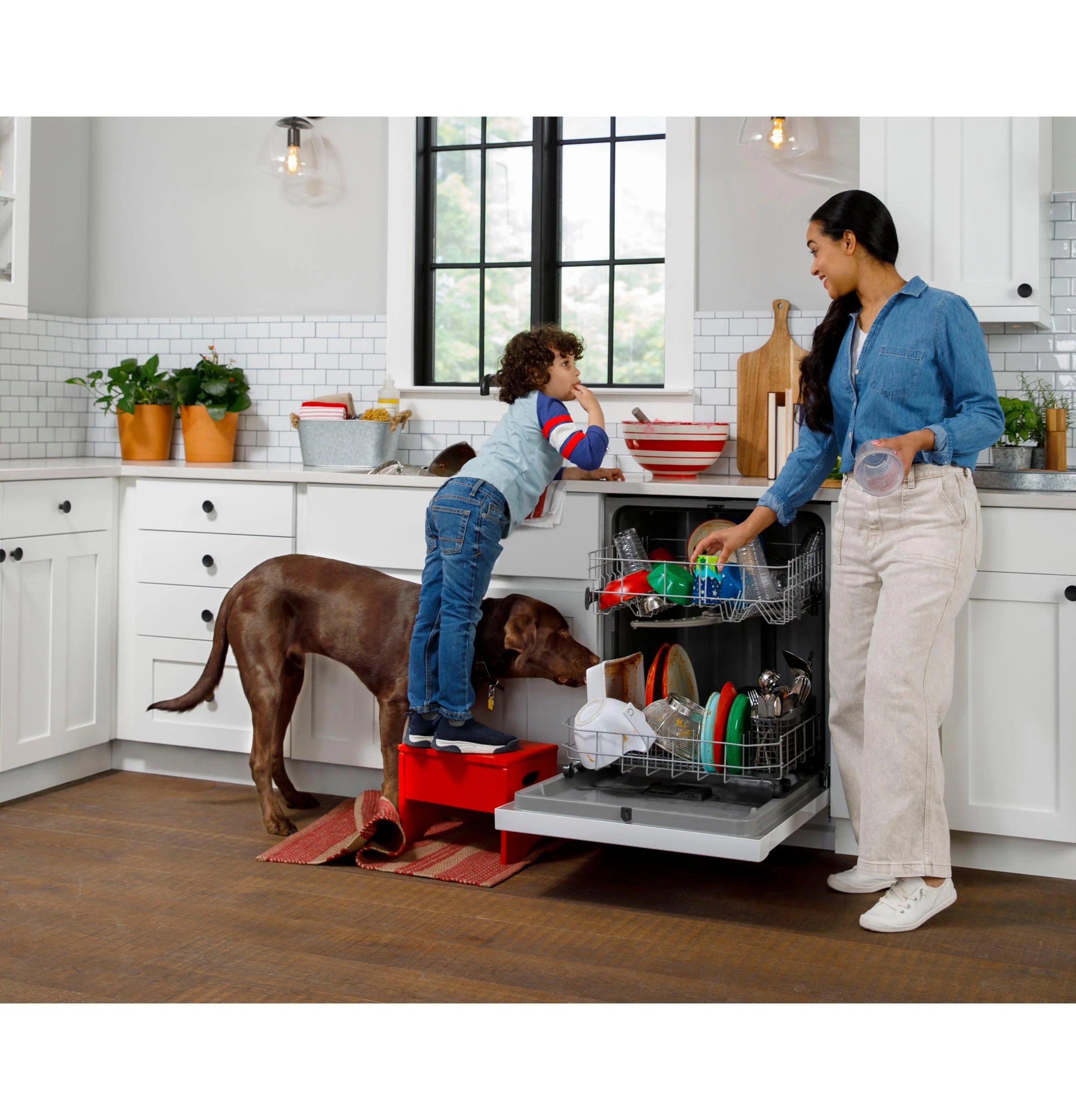 HDF310PGRBB Hotpoint® One Button Dishwasher with Plastic Interior - Image 16