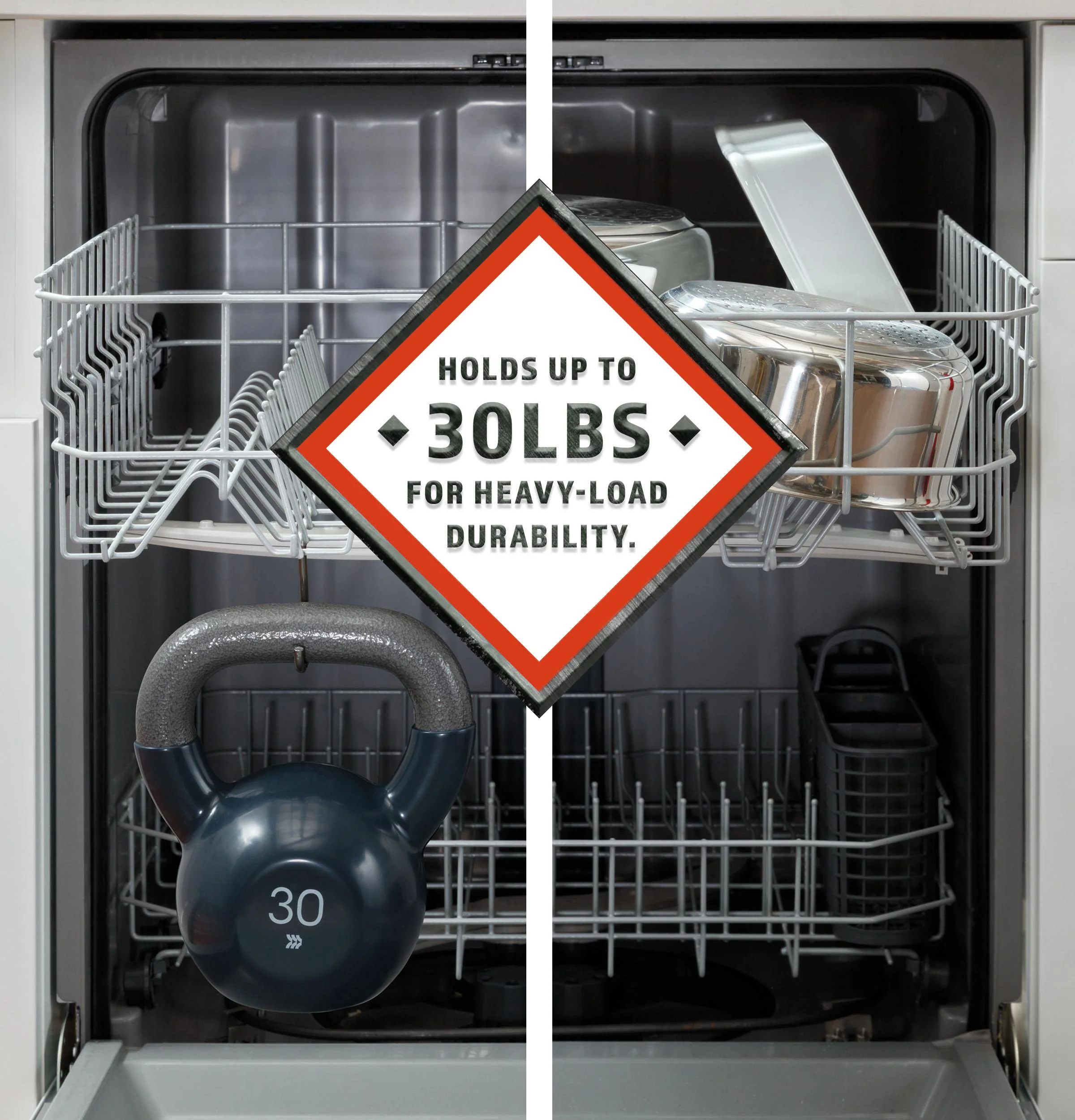 HDF310PGRWW Hotpoint® One Button Dishwasher with Plastic Interior - Image 14