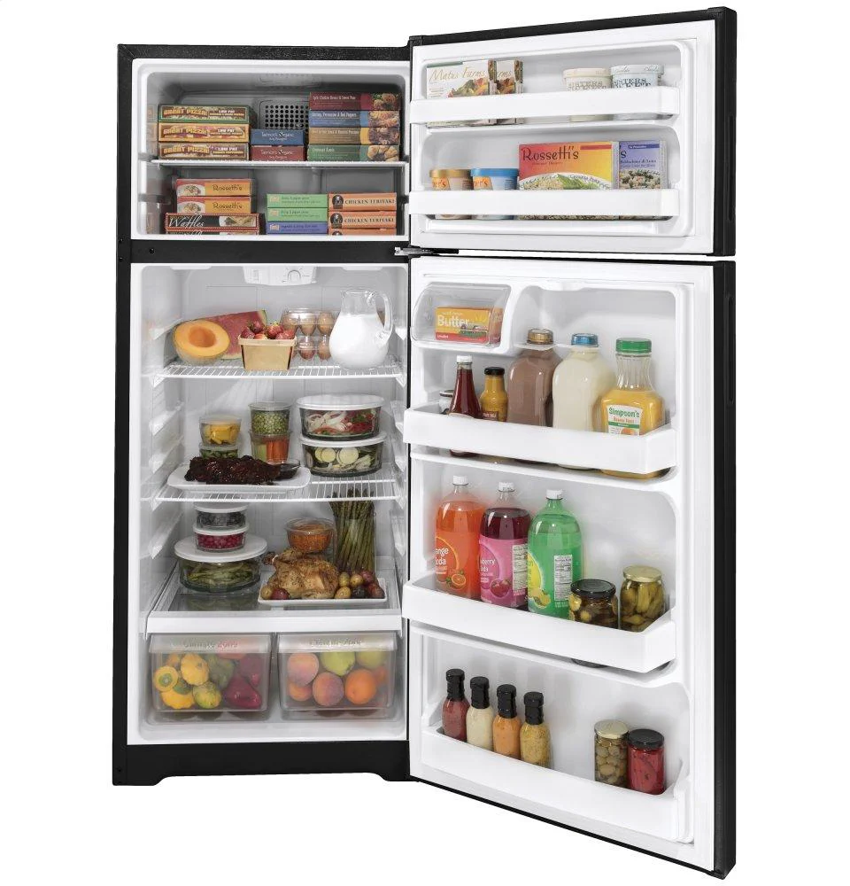 HPS18BTNRBB Hotpoint® 17.5 Cu. Ft. Recessed Handle Top-Freezer Refrigerator - Image 2