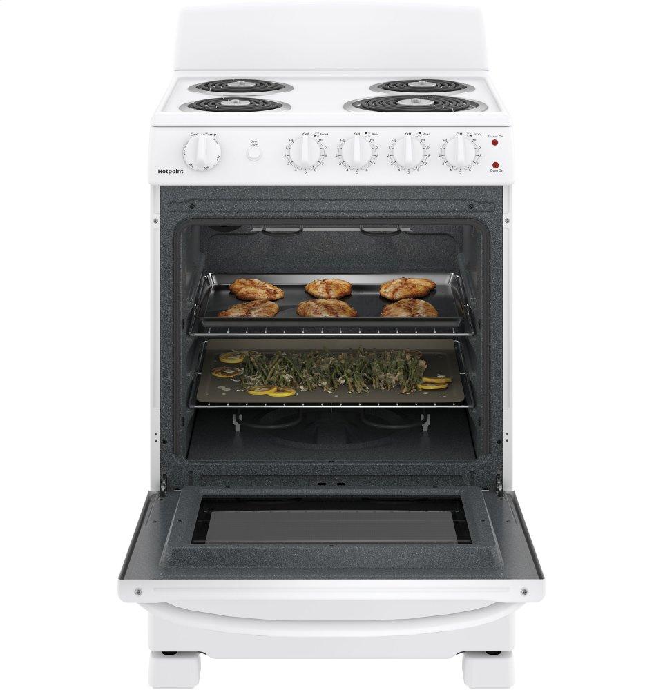 RAS240DMWW Hotpoint® ENERGY STAR® 24" Electric Free-Standing Front-Control Range - Image 5