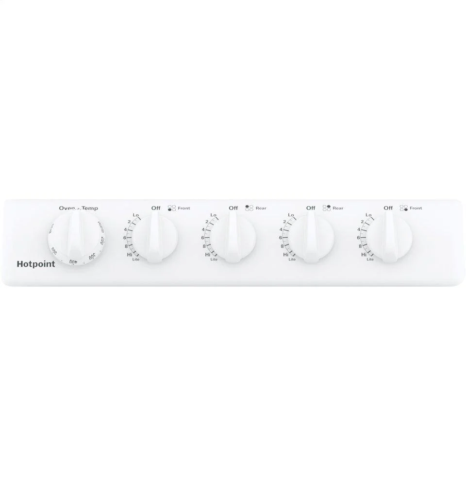 RGAS200DMWW Hotpoint® 20" Front-Control Free-Standing Gas Range with Sealed Burners - Image 2