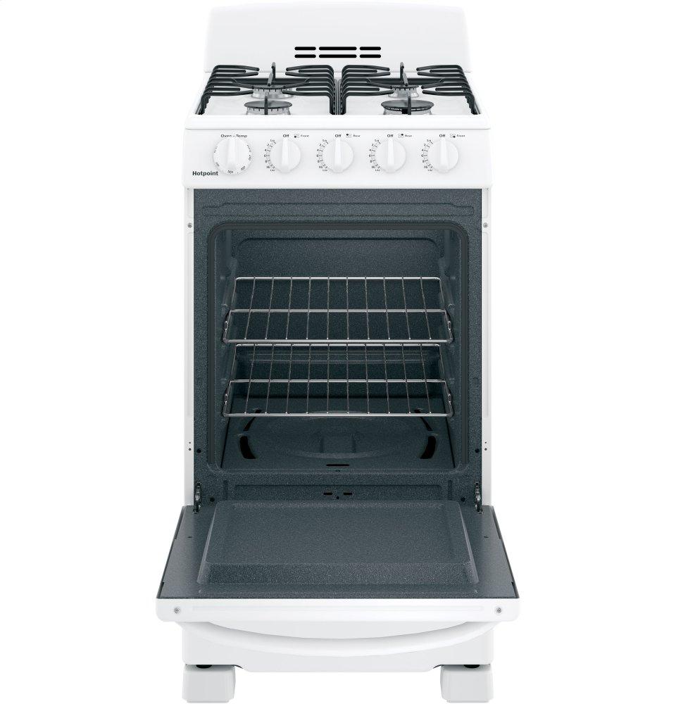 RGAS200DMWW Hotpoint® 20" Front-Control Free-Standing Gas Range with Sealed Burners - Image 3