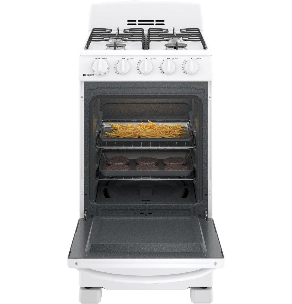 RGAS200DMWW Hotpoint® 20" Front-Control Free-Standing Gas Range with Sealed Burners - Image 5