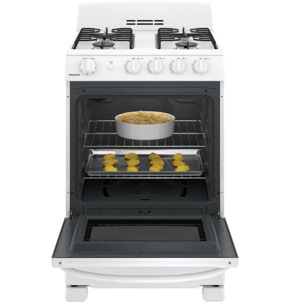 RGAS300DMWW Hotpoint® 24" Front-Control Free-Standing Gas Range with Large Window - Image 5