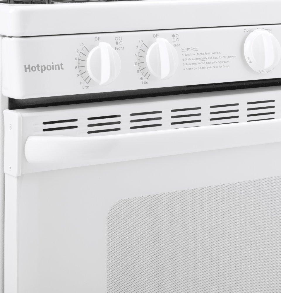 RGBS200DMWW Hotpoint® 30" Free-Standing Gas Range with Cordless Battery Ignition - Image 8