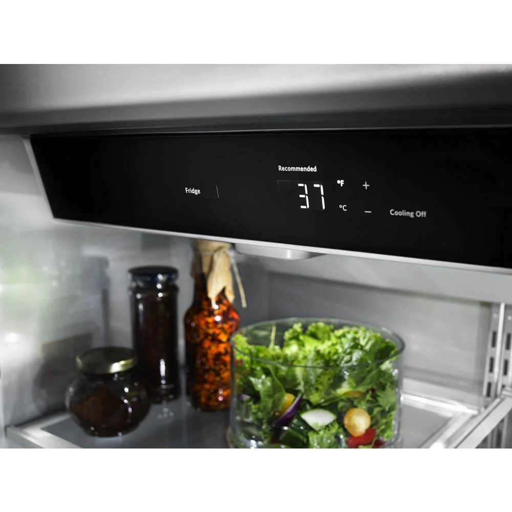 Kitchenaid KBBL306ESS 20.9 Cu. Ft. 36" Width Built-In Stainless Bottom Mount Refrigerator with Platinum Interior Design - Image 4