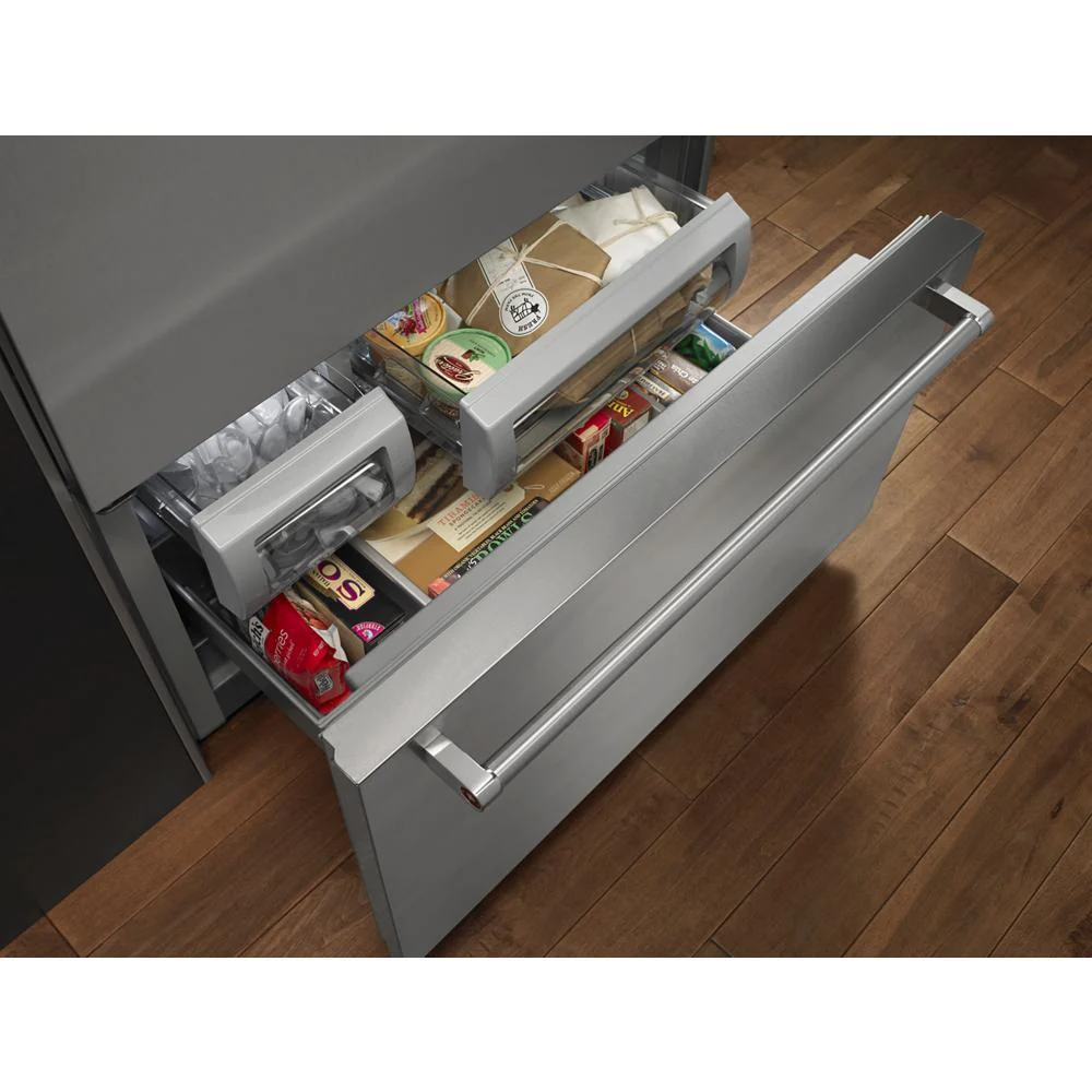 Kitchenaid KBBL306ESS 20.9 Cu. Ft. 36" Width Built-In Stainless Bottom Mount Refrigerator with Platinum Interior Design - Image 5