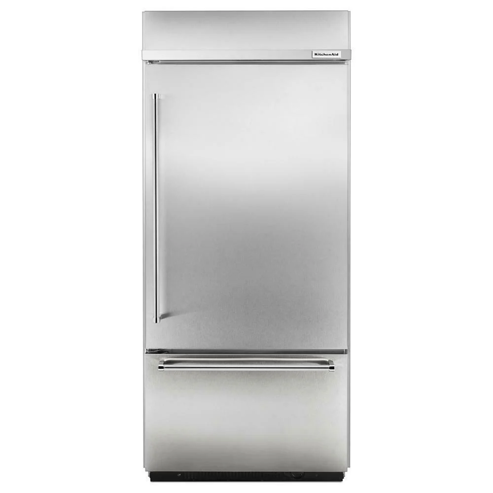 Kitchenaid KBBR306ESS 20.9 Cu. Ft. 36" Width Built-In Stainless Bottom Mount Refrigerator with Platinum Interior Design - Image 2