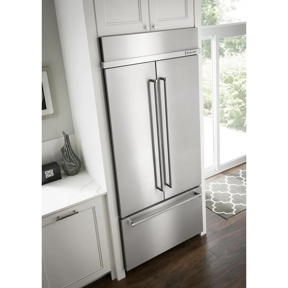 Kitchenaid KBFN506ESS 20.8 Cu. Ft. 36" Width Built In Stainless Steel French Door Refrigerator with Platinum Interior Design - Image 13