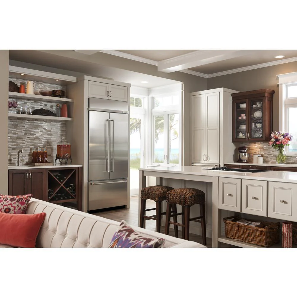 Kitchenaid KBFN506ESS 20.8 Cu. Ft. 36" Width Built In Stainless Steel French Door Refrigerator with Platinum Interior Design - Image 19