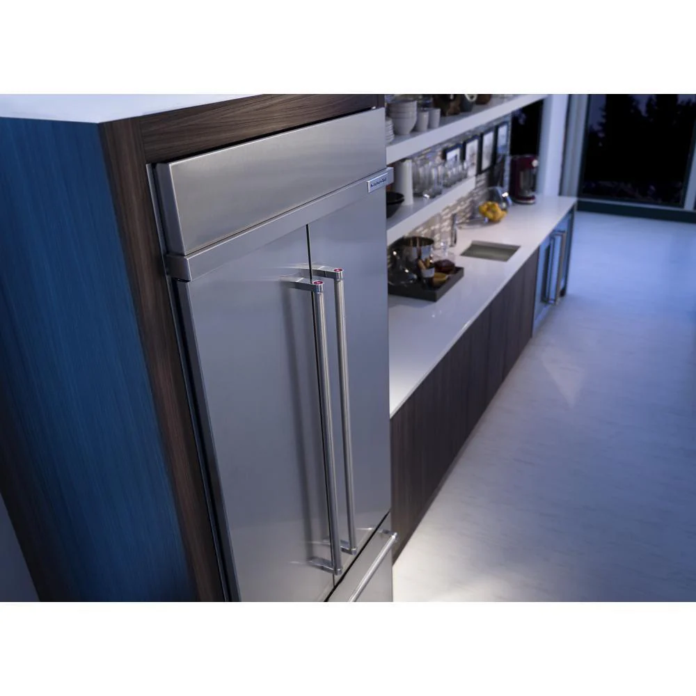 Kitchenaid KBFN506ESS 20.8 Cu. Ft. 36" Width Built In Stainless Steel French Door Refrigerator with Platinum Interior Design - Image 5