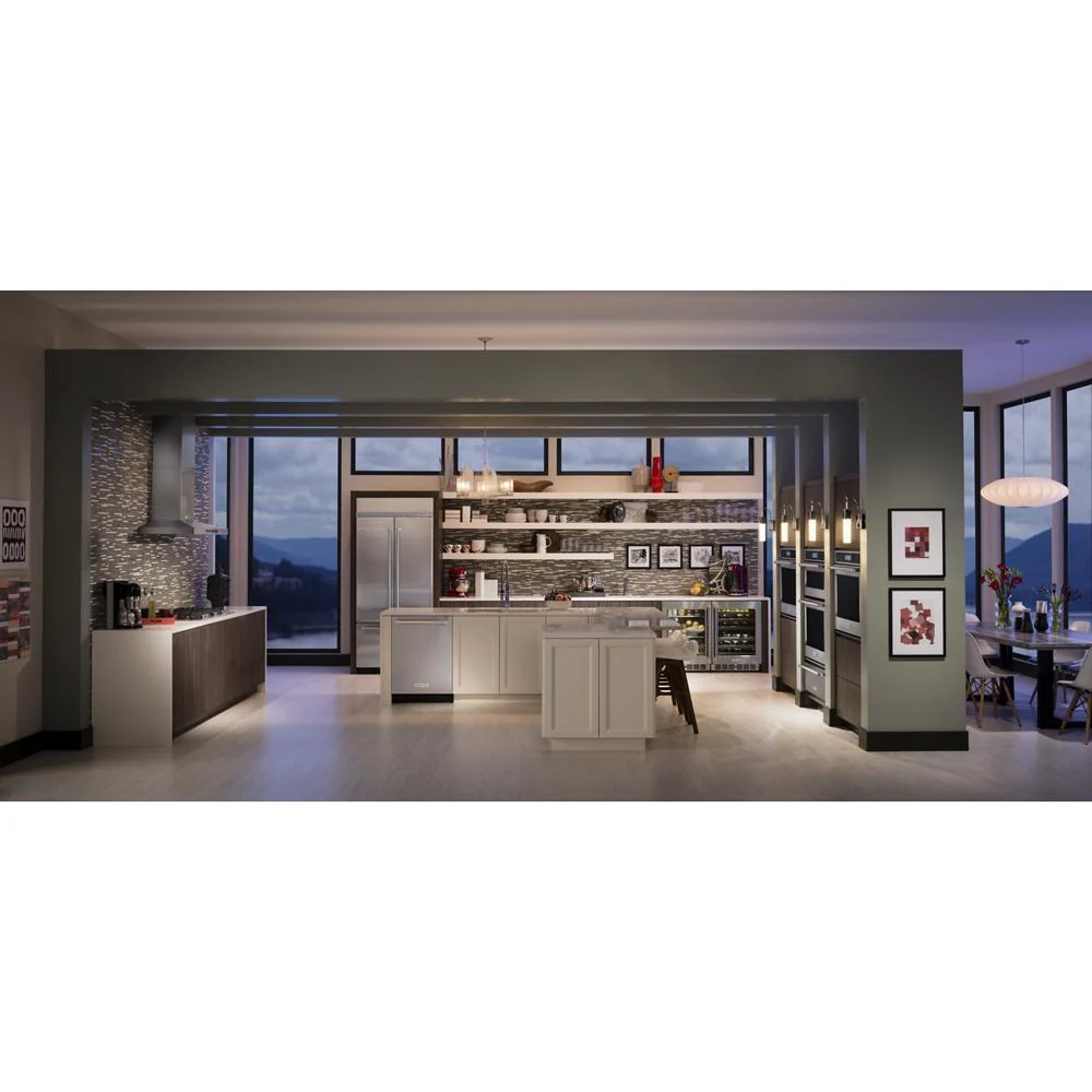 Kitchenaid KBFN506ESS 20.8 Cu. Ft. 36" Width Built In Stainless Steel French Door Refrigerator with Platinum Interior Design - Image 9