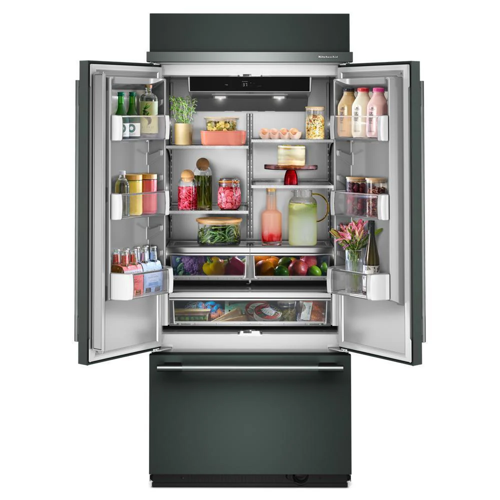 Kitchenaid KBFN536SJP 20.8 Cu. Ft. 36" Built-In French Door Bottom Mount Refrigerator with Platinum Interior - Image 7