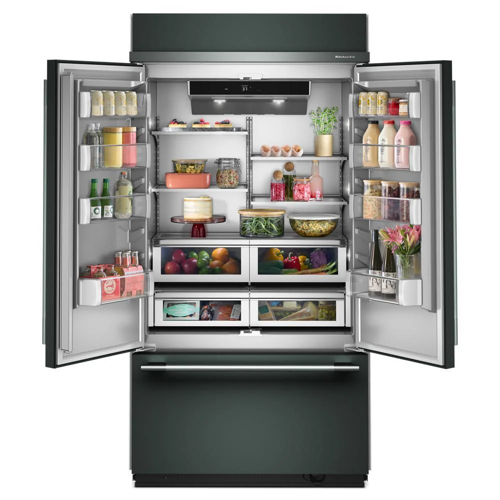 Kitchenaid KBFN542SJP 24.2 Cu. Ft. 42" Built-In French Door Bottom Mount Refrigerator with Platinum Interior - Image 9