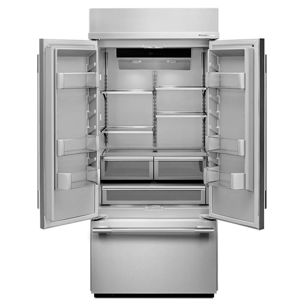 Kitchenaid KBFN542SPS 24.2 Cu. Ft. 42" Built-In French Door Bottom Mount Refrigerator with Platinum Interior - Image 5