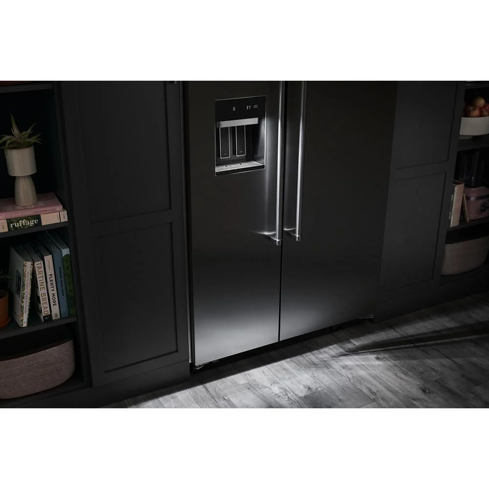Kitchenaid KBSD708MBS 29.4 Cu. Ft. 48" Built-In Side-by-Side Refrigerator with Ice and Water Dispenser - Image 2