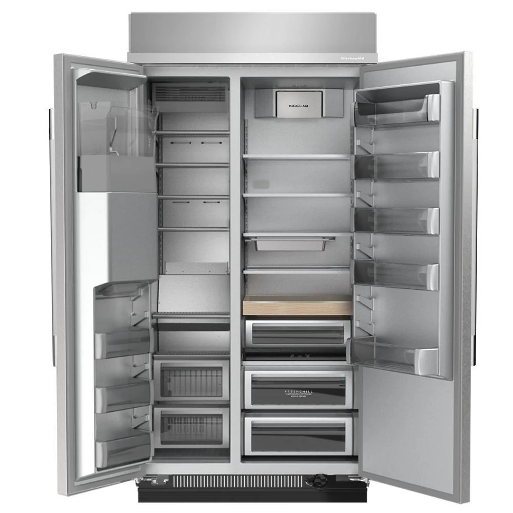 Kitchenaid KBSD736SPS 20.8 Cu. Ft. 36" Built-In Side-by-Side Refrigerator features Exterior Water and Ice Dispenser with Measured Fill - Image 3