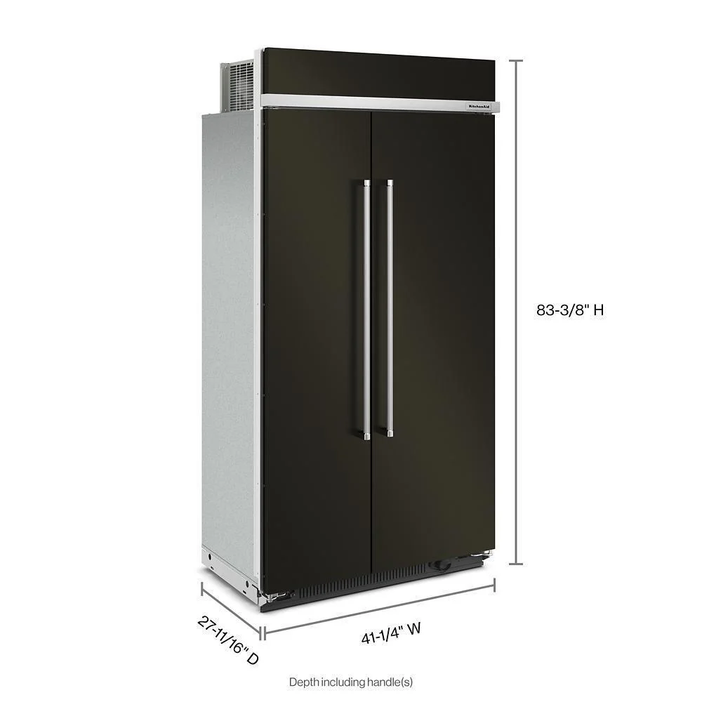 Kitchenaid KBSN702MBS 25.5 Cu Ft. 42" Built-In Side-by-Side Refrigerator with PrintShield™ Finish - Image 6