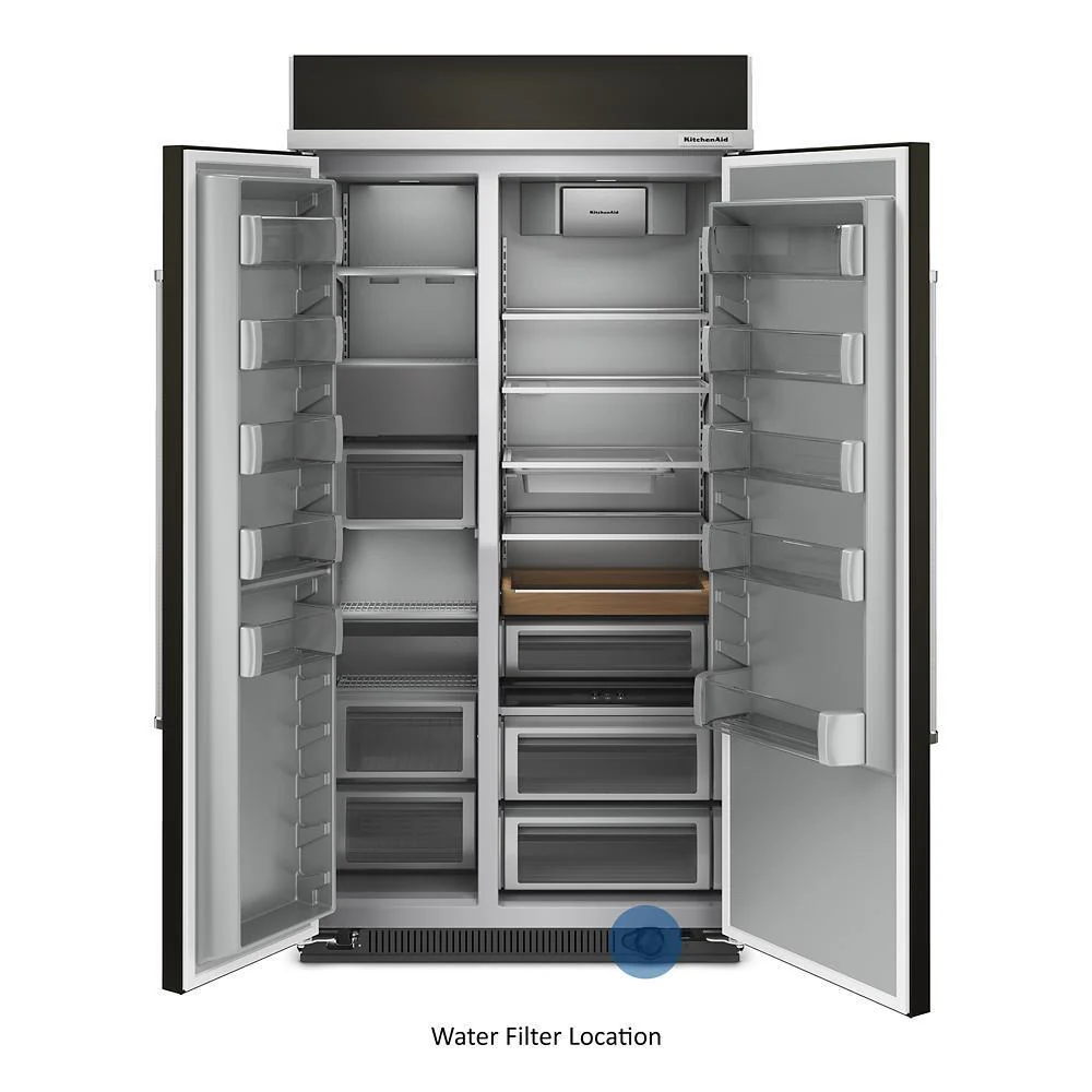 Kitchenaid KBSN702MBS 25.5 Cu Ft. 42" Built-In Side-by-Side Refrigerator with PrintShield™ Finish - Image 8
