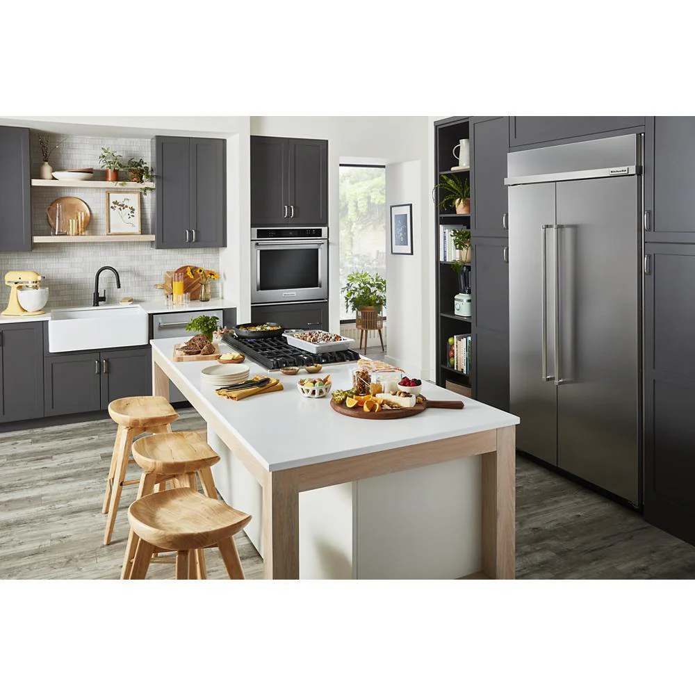 Kitchenaid KBSN702MPS 25.5 Cu Ft. 42" Built-In Side-by-Side Refrigerator with PrintShield™ Finish - Image 3
