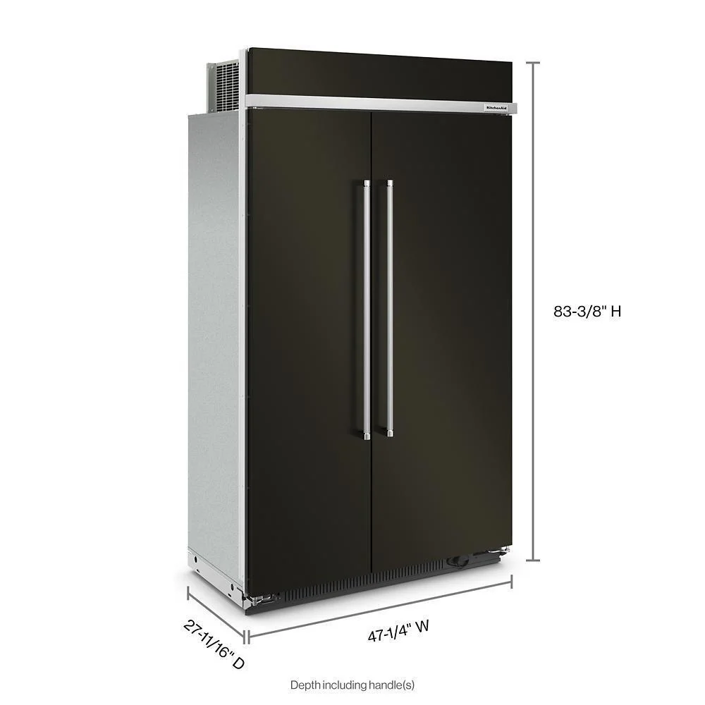 Kitchenaid KBSN708MBS 30 Cu. Ft. 48" Built-In Side-by-Side Refrigerator with PrintShield™ Finish - Image 5