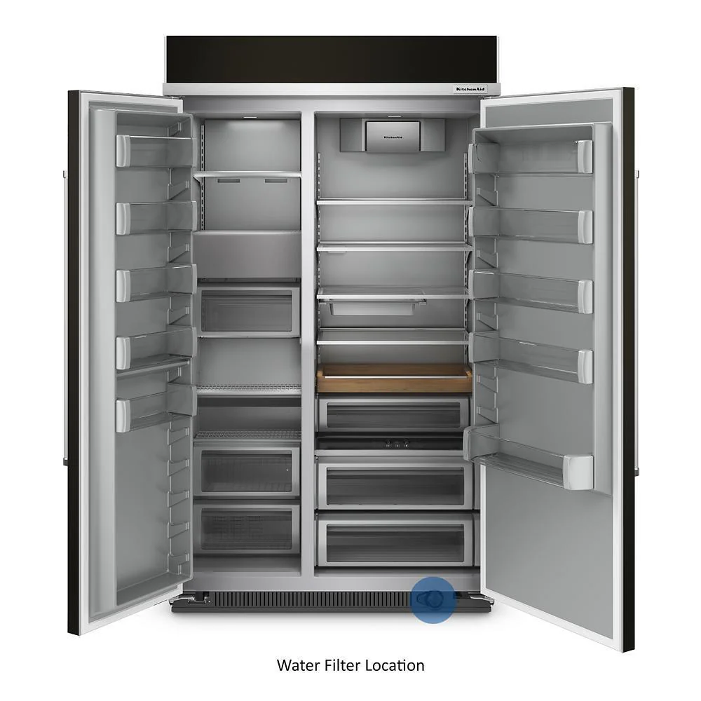 Kitchenaid KBSN708MBS 30 Cu. Ft. 48" Built-In Side-by-Side Refrigerator with PrintShield™ Finish - Image 6