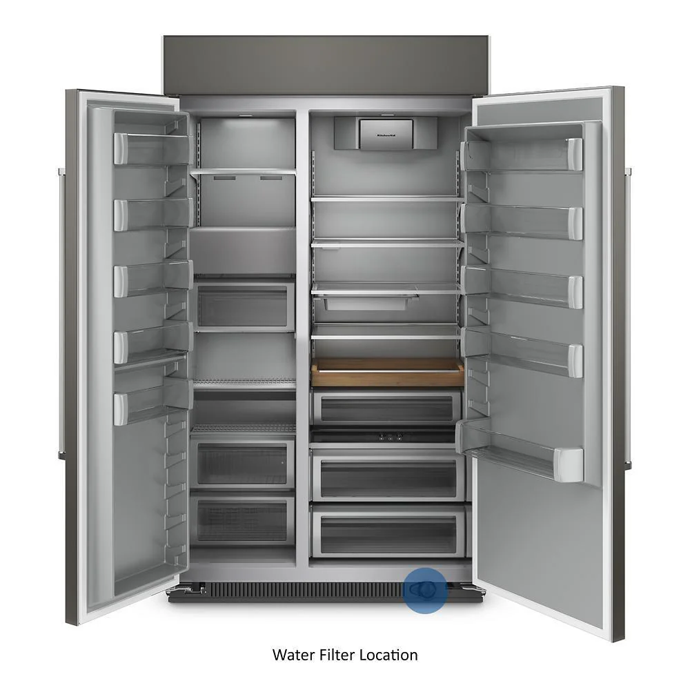 Kitchenaid KBSN708MPA 30 Cu. Ft. 48"" Built-In Side-by-Side Refrigerator with Panel-Ready Doors - Image 5