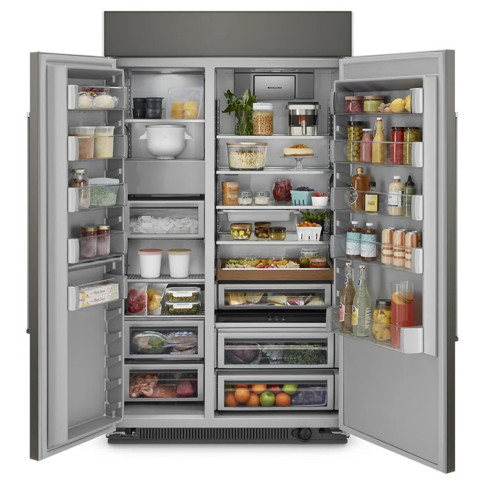Kitchenaid KBSN708MPA 30 Cu. Ft. 48"" Built-In Side-by-Side Refrigerator with Panel-Ready Doors - Image 8