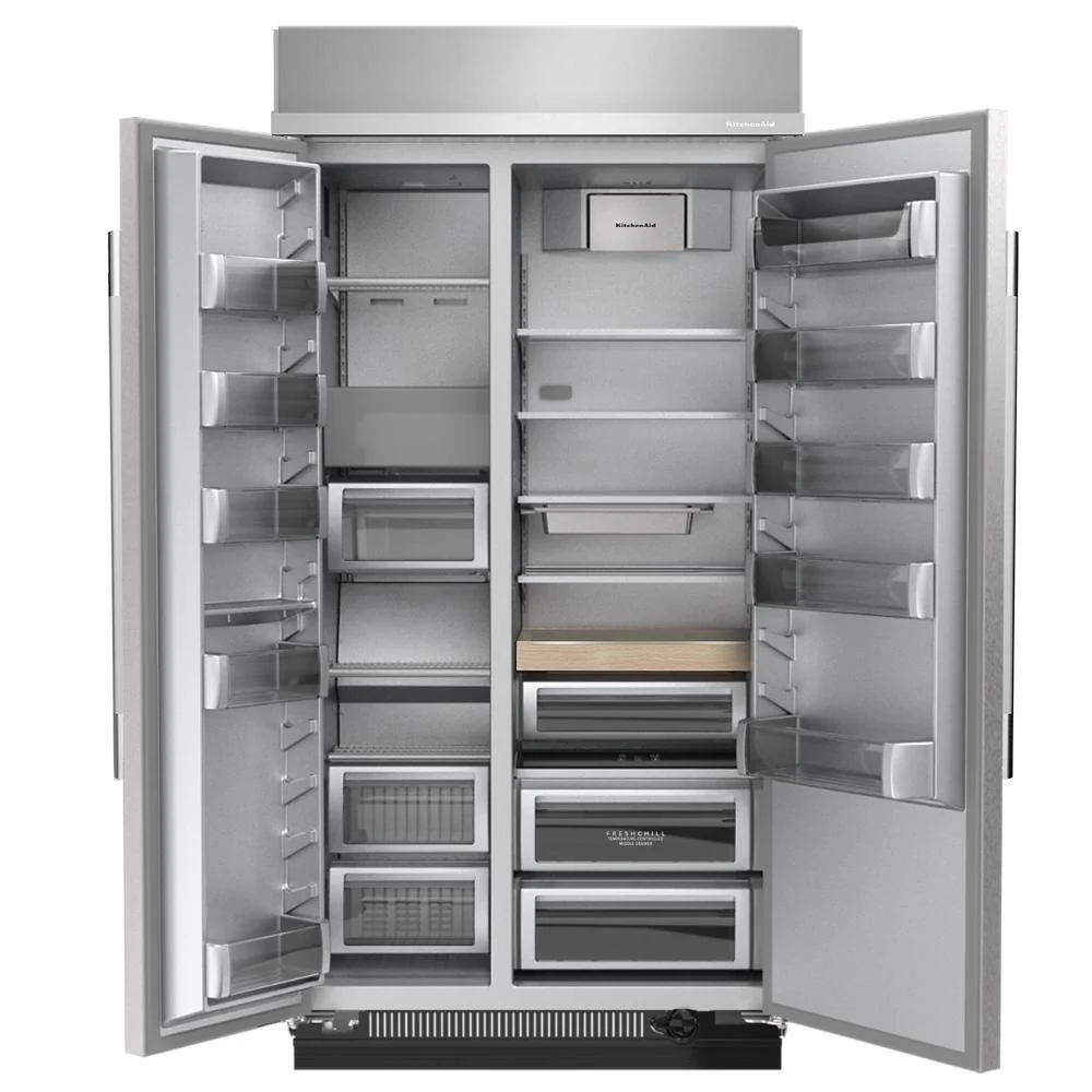 Kitchenaid KBSN742SPS 25.5 Cu. Ft. 42" Built-In Side-by-Side Refrigerator with Platinum Interior - Image 2